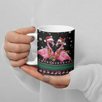 Flamingo Couple Christmas Ceramic Mug Xmas Holiday Patterns - Wonder Print Shop