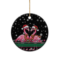 Flamingo Couple Christmas Ceramic Ornament Xmas Holiday Patterns - Wonder Print Shop