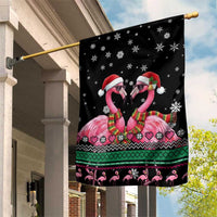 Flamingo Couple Christmas Garden Flag Xmas Holiday Patterns - Wonder Print Shop