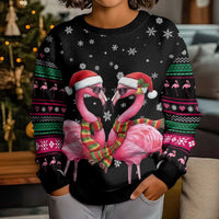 Flamingo Couple Christmas Kid Ugly Christmas Sweater Xmas Holiday Patterns - Wonder Print Shop