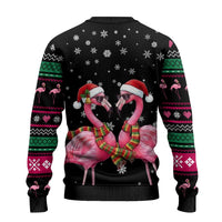 Flamingo Couple Christmas Ugly Christmas Sweater Xmas Holiday Patterns - Wonder Print Shop