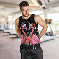 Flamingo Couple Christmas Men Tank Top Xmas Holiday Patterns - Wonder Print Shop