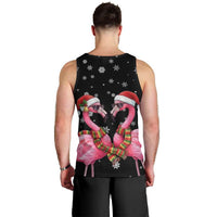 Flamingo Couple Christmas Men Tank Top Xmas Holiday Patterns - Wonder Print Shop