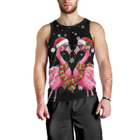 Flamingo Couple Christmas Men Tank Top Xmas Holiday Patterns - Wonder Print Shop