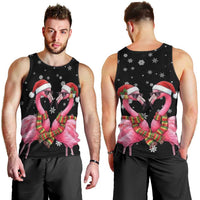 Flamingo Couple Christmas Men Tank Top Xmas Holiday Patterns - Wonder Print Shop