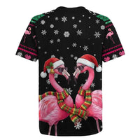 Flamingo Couple Christmas Rugby Jersey Xmas Holiday Patterns - Wonder Print Shop
