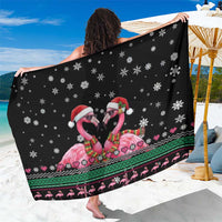 Flamingo Couple Christmas Sarong Xmas Holiday Patterns - Wonder Print Shop