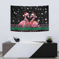 Flamingo Couple Christmas Tapestry Xmas Holiday Patterns - Wonder Print Shop
