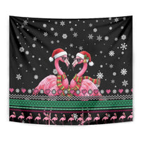 Flamingo Couple Christmas Tapestry Xmas Holiday Patterns - Wonder Print Shop