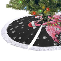Flamingo Couple Christmas Tree Skirt Xmas Holiday Patterns - Wonder Print Shop