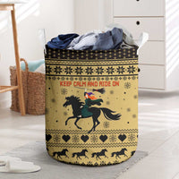 Horse Lover Christmas Christmas Laundry Basket Xmas Holiday Patterns - Wonder Print Shop