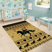 Horse Lover Christmas Christmas Area Rug Xmas Holiday Patterns - Wonder Print Shop