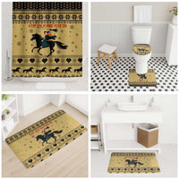 Horse Lover Christmas Christmas Bathroom Set Xmas Holiday Patterns - Wonder Print Shop
