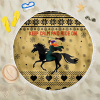 Horse Lover Christmas Christmas Beach Blanket Xmas Holiday Patterns - Wonder Print Shop