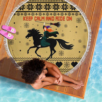 Horse Lover Christmas Christmas Beach Blanket Xmas Holiday Patterns - Wonder Print Shop