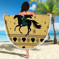 Horse Lover Christmas Christmas Beach Blanket Xmas Holiday Patterns - Wonder Print Shop