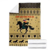 Horse Lover Christmas Christmas Blanket Xmas Holiday Patterns - Wonder Print Shop