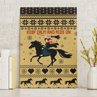 Horse Lover Christmas Christmas Canvas Wall Art Xmas Holiday Patterns - Wonder Print Shop