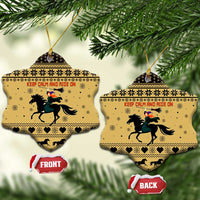 Horse Lover Christmas Ceramic Ornament Xmas Holiday Patterns - Wonder Print Shop