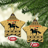 Horse Lover Christmas Ceramic Ornament Xmas Holiday Patterns - Wonder Print Shop