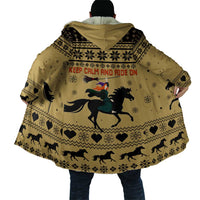 Horse Lover Christmas Christmas Cloak Xmas Holiday Patterns - Wonder Print Shop