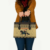 Horse Lover Christmas Christmas Leather Bag Xmas Holiday Patterns - Wonder Print Shop
