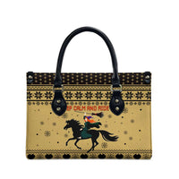 Horse Lover Christmas Christmas Leather Bag Xmas Holiday Patterns - Wonder Print Shop