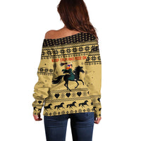 Horse Lover Christmas Christmas Off Shoulder Sweater Xmas Holiday Patterns - Wonder Print Shop