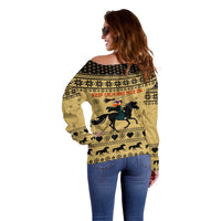 Horse Lover Christmas Christmas Off Shoulder Sweater Xmas Holiday Patterns - Wonder Print Shop