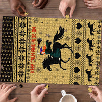 Horse Lover Christmas Christmas Puzzle Xmas Holiday Patterns - Wonder Print Shop