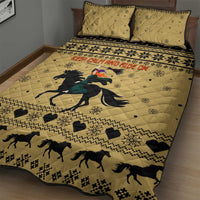 Horse Lover Christmas Christmas Quilt Bed Set Xmas Holiday Patterns - Wonder Print Shop