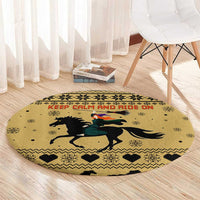 Horse Lover Christmas Christmas Round Carpet Xmas Holiday Patterns - Wonder Print Shop