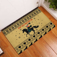 Horse Lover Christmas Christmas Rubber Doormat Xmas Holiday Patterns - Wonder Print Shop