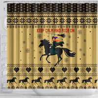 Horse Lover Christmas Christmas Shower Curtain Xmas Holiday Patterns - Wonder Print Shop