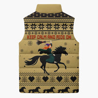 Horse Lover Christmas Christmas Sleeveless Puffer Jacket Xmas Holiday Patterns - Wonder Print Shop