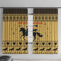 Horse Lover Christmas Christmas Window Curtain Xmas Holiday Patterns - Wonder Print Shop