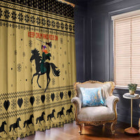 Horse Lover Christmas Christmas Window Curtain Xmas Holiday Patterns - Wonder Print Shop