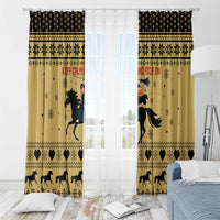 Horse Lover Christmas Christmas Window Curtain Xmas Holiday Patterns - Wonder Print Shop