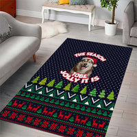 The Season To Be Jolly Siberian Husky Xmas Ball Christmas Area Rug Xmas Holiday Patterns - Wonder Print Shop