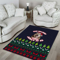 The Season To Be Jolly Siberian Husky Xmas Ball Christmas Area Rug Xmas Holiday Patterns - Wonder Print Shop
