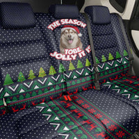 The Season To Be Jolly Siberian Husky Xmas Ball Christmas Back Car Seat Cover Xmas Holiday Patterns - Wonder Print Shop