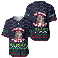 The Season To Be Jolly Siberian Husky Xmas Ball Christmas Baseball Jersey Xmas Holiday Patterns - Wonder Print Shop