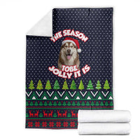 The Season To Be Jolly Siberian Husky Xmas Ball Christmas Blanket Xmas Holiday Patterns - Wonder Print Shop
