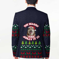 The Season To Be Jolly Siberian Husky Xmas Ball Christmas Blazer Xmas Holiday Patterns - Wonder Print Shop