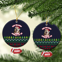 The Season To Be Jolly Siberian Husky Xmas Ball Christmas Ceramic Ornament Xmas Holiday Patterns - Wonder Print Shop