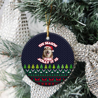 The Season To Be Jolly Siberian Husky Xmas Ball Christmas Ceramic Ornament Xmas Holiday Patterns - Wonder Print Shop