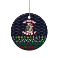 The Season To Be Jolly Siberian Husky Xmas Ball Christmas Ceramic Ornament Xmas Holiday Patterns - Wonder Print Shop