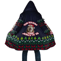 The Season To Be Jolly Siberian Husky Xmas Ball Christmas Cloak Xmas Holiday Patterns - Wonder Print Shop