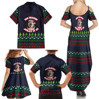 The Season To Be Jolly Siberian Husky Xmas Ball Christmas Family Matching Summer Maxi Dress and Hawaiian Shirt Xmas Holiday Patterns - Wonder Print Shop