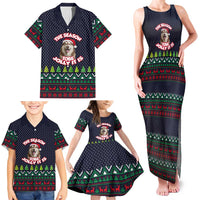 The Season To Be Jolly Siberian Husky Xmas Ball Christmas Family Matching Tank Maxi Dress and Hawaiian Shirt Xmas Holiday Patterns - Wonder Print Shop